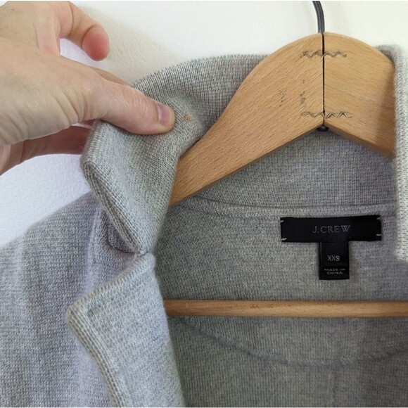 J.Crew Knit Button Up Sweater Merino Wool Cardigan XXS grey - Picture 3 of 7